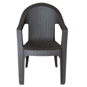 Scaun de gradina stivuibil, plastic maro, Zama 52x61x82,5 cm