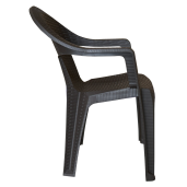Scaun de gradina stivuibil, plastic maro, Zama 52x61x82,5 cm