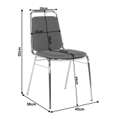 Scaun conferinta plasa gri Zeki 45x58x82 cm 