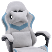 Scaun birou, gaming gri albastru Zodia 63x62x113-123 cm