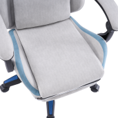 Scaun birou, gaming gri albastru Zodia 63x62x113-123 cm