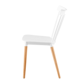 Scaun plastic alb lemn fag  Zosima 54x44x83 cm