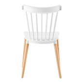 Scaun plastic alb lemn fag  Zosima 54x44x83 cm