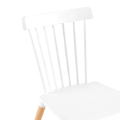 Scaun plastic alb lemn fag  Zosima 54x44x83 cm