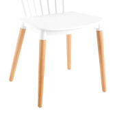 Scaun plastic alb lemn fag  Zosima 54x44x83 cm