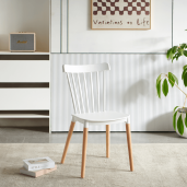 Scaun plastic alb lemn fag  Zosima 54x44x83 cm