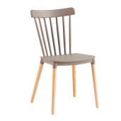 Scaun plastic gri lemn fag Zosima 54x44x83 cm
