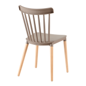 Scaun plastic gri lemn fag Zosima 54x44x83 cm