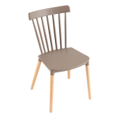 Scaun plastic gri lemn fag Zosima 54x44x83 cm