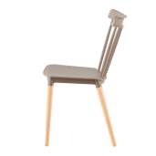 Scaun plastic gri lemn fag Zosima 54x44x83 cm