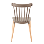 Scaun plastic gri lemn fag Zosima 54x44x83 cm